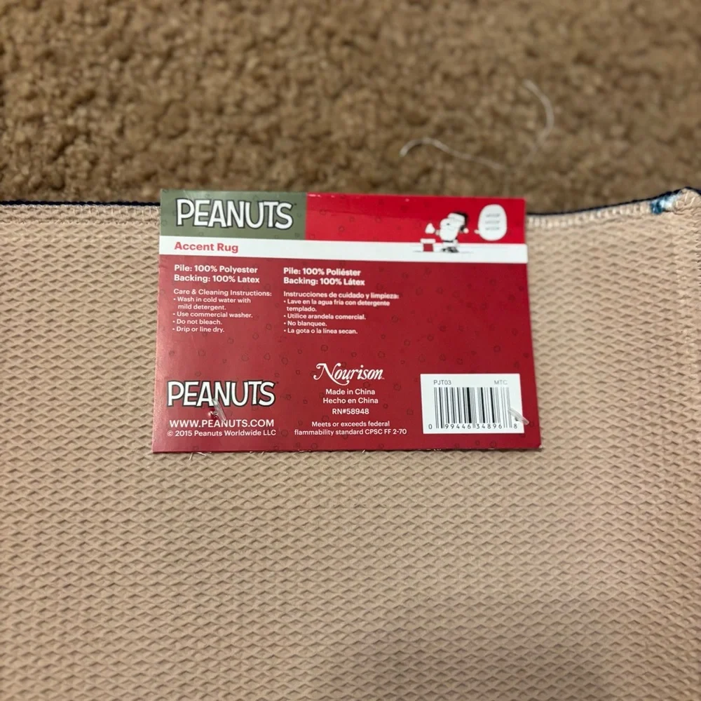 Peanuts Festive Rug with Red and White